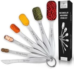 Stackable Magnetic Spoons Set Of 8 - Dual Sided Magnetic Measuring Spoons Set Fits In Spice Jars - Stainless Steel Measuring Spoons Magnetic For Dry And Liquid Ingredients (Black) -Peugeot Shop 51yvO4Qj2gS. AC