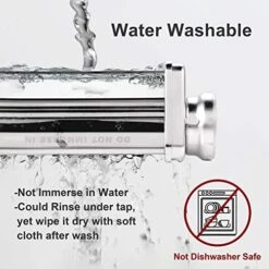 Pasta Attachment For KitchenAid Stand Mixer, 3 Piece Pasta Rollar & Cutter Set Included Pasta Sheet Roller, Spaghetti And Fettuccine Cutter, Stainless Steel Kitchenaid Pasta Attachment -Peugeot Shop 51yw4cFxIsL