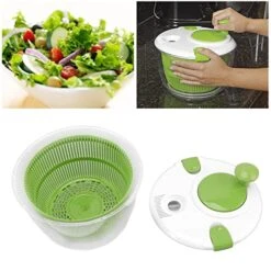 Hand Cranking Vegetables Dryer, Break Resistance Draining System ABS Fast Dehydration Lettuce Spinner For Kitchen -Peugeot Shop 51yzvH3gzJL 1