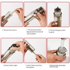 Herb Grinder With Cone Loader - Filling Sifting & Storage All In One (Black) -Peugeot Shop 51z0QnGtG6L