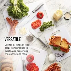 Plastic Cutting Board Set, Dishwasher- Safe Poly Chopping Board For Kitchen With Easy Grip Handles, Set Of 3, White -Peugeot Shop 51z2O8TeBwL