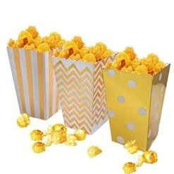Popcorn Boxes 36 Pcs Cardboard Candy Containers For Small Movie Theater And Wedding Favors