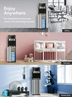 Brio CLBL420V2 Bottom Loading Water Cooler Dispenser For 3 & 5 Gallon Bottles - 3 Temperatures With Hot, Room & Cold Spouts, Child Safety Lock, LED Display With Empty Bottle Alert, Stainless Steel 9 Brio CLBL420V2 Bottom Loading Water Cooler Dispenser For 3 & 5 Gallon Bottles - 3 Temperatures With Hot, Room & Cold Spouts, Child Safety Lock, LED Display With Empty Bottle Alert, Stainless Steel -Peugeot Shop 51z5n7aoS0L