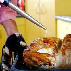 Steel Turkey Baster & Barbecue Basting Brush, With Flavor Injector And Cleaning Brush - By MiiKO -Peugeot Shop 51z77PvfsnL