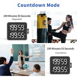 Dual Kitchen Timer - Dual Channels Countdown Stopwatch With LED Display, Adjustable Volume And Brightness, Magnetic Digital Timer For Cooking, School, Classroom -Peugeot Shop 51zDB6QfPSL