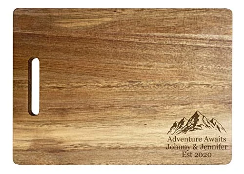 Custom Engraved Wooden Cutting Board Charcuterie Cheese Board Personalized With Custom Text Or Message Acacia Wood (10 X 14) 4 Custom Engraved Wooden Cutting Board Charcuterie Cheese Board Personalized With Custom Text Or Message Acacia Wood (10 X 14) - Image 4
