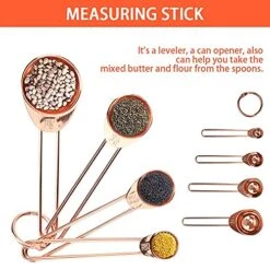 8 Pcs Measuring Cups And Spoons Set Intsun Stainless Steel Rose Gold Measuring Cups & Spoons With Engraved Marking Ruler For Measuring Dry & Liquid Ingredients Baking Cooking, Mixing & Food Processing 7 8 Pcs Measuring Cups And Spoons Set Intsun Stainless Steel Rose Gold Measuring Cups & Spoons With Engraved Marking Ruler For Measuring Dry & Liquid Ingredients Baking Cooking, Mixing & Food Processing -Peugeot Shop 51zOFZOi9hS