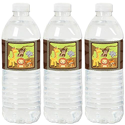 Funfari - Fun Safari Jungle - Baby Shower Or Birthday Party Water Bottle Sticker Labels - Set Of 20 1 Funfari - Fun Safari Jungle - Baby Shower Or Birthday Party Water Bottle Sticker Labels - Set Of 20