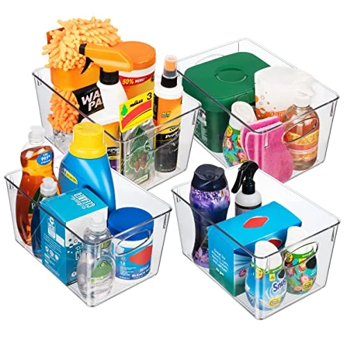 Plastic Storage Bins With Lids – Perfect Kitchen Organization Or Pantry Storage – Fridge Organizer, Pantry Organization And Storage Bins, Cabinet Organizers - 4 Pack 2 Plastic Storage Bins With Lids – Perfect Kitchen Organization Or Pantry Storage – Fridge Organizer, Pantry Organization And Storage Bins, Cabinet Organizers - 4 Pack - Image 2