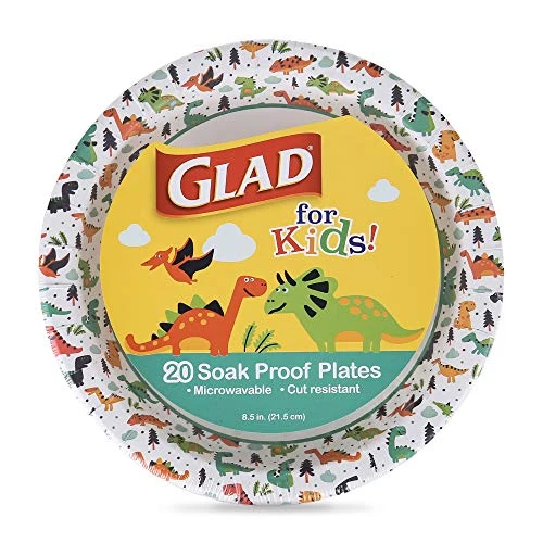 For Kids 8 1/2-Inch Paper Plates|Small Round Paper Plates With Dinosaurs For Kids|Heavy Duty Disposable Soak Proof Microwavable Paper Plates, 8.5" Round Plates 20ct| Kids Plates, Dinosaur Plates 1 For Kids 8 1/2-Inch Paper Plates|Small Round Paper Plates With Dinosaurs For Kids|Heavy Duty Disposable Soak Proof Microwavable Paper Plates, 8.5" Round Plates 20ct| Kids Plates, Dinosaur Plates