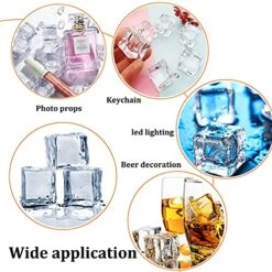 100 Pcs 20mm Clear Fake Ice Cubes,Square Acrylic Crystal Fake Ice Cubes Display For Home Decoration Wedding Centerpiece Vase Fillers,Photography Props And Kitchen Decoration -Peugeot Shop 51zbuMKVb3S