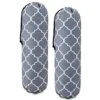 Large Grocery Bags Holders Bulk 2 Pack Heavy Duty Lightweight Plastic Sack W Hanging Loop Washable Shopping Bag Storage Dispensers For Garbage Bags Organizer With Drawstring Grey Cute Geometric Design