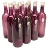 750ml Glass Bordeaux Wine Bottle Flat-Bottomed Cork Finish - Case Of 12 - Brandy Color