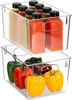 Clear Fridge Organizer Bins - Refrigerator Organizer Bins For Home Essentials, Food, Toiletries, Makeup, Cleaning Supplies, Laundry Room, Pantry And Kitchen Organization And Storage (4 Pack) -Peugeot Shop 51zq4VFaq5L. AC