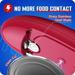 Electric Can Opener, Open Your Cans With A Simple Push Of Button, Smooth No Sharp Edges Can Opener For Any Size Can, Hand Free Can Opener, Best Kitchen Gadget For Chefs, Arthritis And Seniors