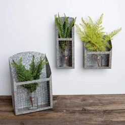 By Kathy Farmhouse Galvanized Wire Bins, Set Of 3, Vertical -Peugeot Shop 51zzRMz5sXL