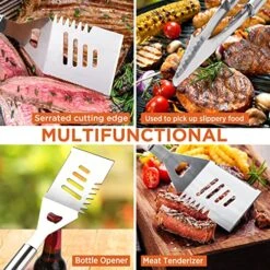Hef Barbeque Grill Accessories For Outdoor Grill - Grilling Accessories - BBQ Grill Set - Grilling Gifts For Men - Birthday Gifts For Men - BBQ Smoker Accessories - BBQ Accessories - 25 PC -Peugeot Shop 610bwH6QMaL
