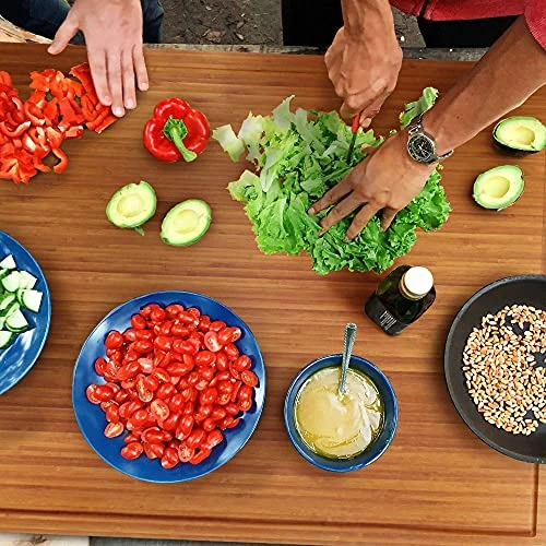 Bamboo Burner Cover Cutting Board, 3-Ply, Large, Square - Grooved/Flat (20"x20"x0.75") 5 Bamboo Burner Cover Cutting Board, 3-Ply, Large, Square - Grooved/Flat (20"x20"x0.75") - Image 5