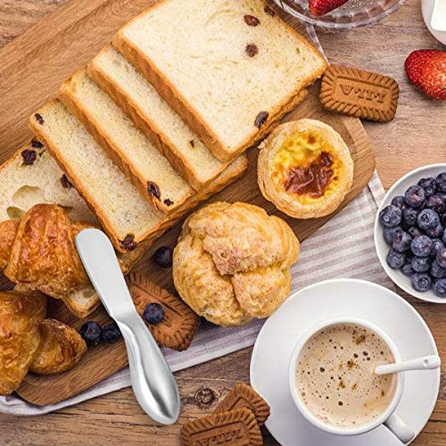 Spreader Knife Set, 4-Piece Cheese And Butter Spreader Knives, One-piece Stainless Steel, Gifts For Father's Day/Christmas, Birthday/Parties, Wedding/Anniversary And Thanksgiving Day 4 Spreader Knife Set, 4-Piece Cheese And Butter Spreader Knives, One-piece Stainless Steel, Gifts For Father's Day/Christmas, Birthday/Parties, Wedding/Anniversary And Thanksgiving Day - Image 4