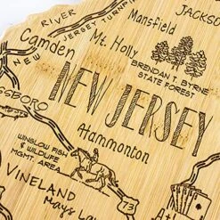 Destination New Jersey State Shaped Serving And Cutting Board, Includes Hang Tie For Wall Display 7 Destination New Jersey State Shaped Serving And Cutting Board, Includes Hang Tie For Wall Display -Peugeot Shop 6128gRp7F4S