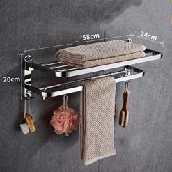 ShiSyan Free Punching Bathroom Stainless Steel Towel Rack Bathroom Bathroom Accessories Toilet Rack Wall Hanging