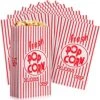 Paper Popcorn Bags 2 Oz Popcorn Bags Individual Servings Red And White Striped Popcorn Bags For Popcorn Machine Movie Nights Birthday Carnival Party Supplies (200 Pcs)