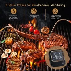 5GHz WiFi And Bluetooth 5.1 Meat Thermometer, Inkbird WiFi Grill BBQ Meat Thermometer For Smoker, Cooking And Kitchen With 4 Probes, APP Control, Alarm And Timer, Adjustable Backlit LCD, Rechargeable 11 5GHz WiFi And Bluetooth 5.1 Meat Thermometer, Inkbird WiFi Grill BBQ Meat Thermometer For Smoker, Cooking And Kitchen With 4 Probes, APP Control, Alarm And Timer, Adjustable Backlit LCD, Rechargeable -Peugeot Shop 613qAWuATRL