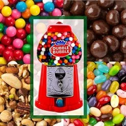 Gumball Machine For Kids 8.5" - Coin Operated Bubble Gum Machine And Toy Bank - Candy Machine Dispenser Includes 85 Gum Balls - Great Candy Dispenser Machine Gift Toys For Girls And Boys - 8.5" (Red) -Peugeot Shop 6146yx4RvaS