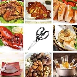 Kitchen Shears, Heavy Duty Kitchen Scissors, Multi-function Scissors With Cover, Stainless Steel Sharp Scissors For Seafood, Meat, Fish, Vegetable, BBQ, Nuts, 2 Pack -Peugeot Shop 6147xrLsIJL