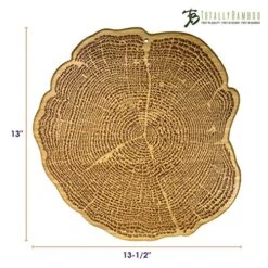 13" Tree Of Life Cutting And Serving, 100% Bamboo Board With Laser Etched Art Of Endangered And Exotic Animals, 5/8" Thick -Peugeot Shop 614dPTBfIGL