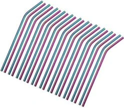 Reusable Metal Straws 50Pcs.8.5” Rose Gold Color Stainless Steel Drinking Straws In Bulk For Wholesale.215x6mm All Curved Straight Straws For 20oz Tumblers Yeti (50pcs All Straight Rose Gold-8.5") -Peugeot Shop 615CD JxVnL. AC