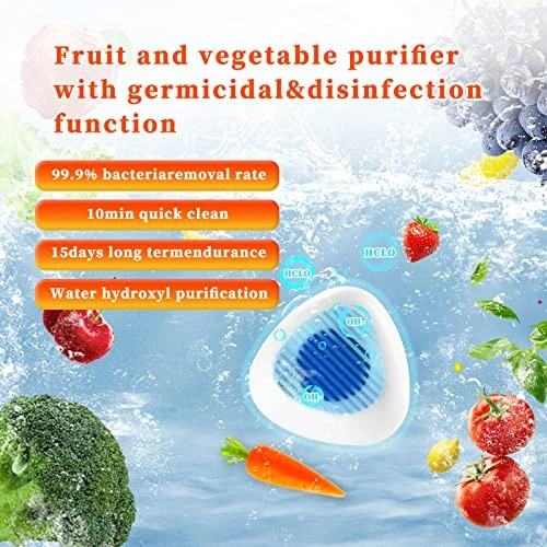 Fruit And Vegetable Washing Machine-Portable Fruit Cleaner Device-Fruit Cleaner Device In Water-Deeply Cleans Fresh Produce-for Cleaning Fruit-Vegetable-Seafood-Tableware(White) 2 Fruit And Vegetable Washing Machine-Portable Fruit Cleaner Device-Fruit Cleaner Device In Water-Deeply Cleans Fresh Produce-for Cleaning Fruit-Vegetable-Seafood-Tableware(White) - Image 2