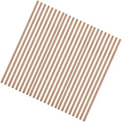 Reusable Metal Straws 50Pcs.8.5” Rose Gold Color Stainless Steel Drinking Straws In Bulk For Wholesale.215x6mm All Curved Straight Straws For 20oz Tumblers Yeti (50pcs All Straight Rose Gold-8.5")