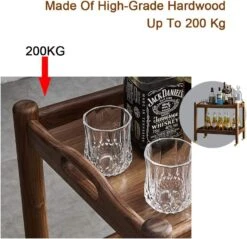 Functional Trolley Shopping Cart With Storage Box Outdoor Drinks Tea Trolley Catering Mini Bar Bar Table Side Table Utility Cart Easy To Put For Home, Kitchen,Office -Peugeot Shop 617zn5ixkSL