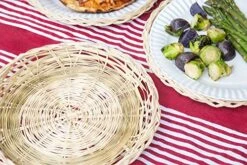 Brown Wicker Paper Plate Holders, 9.75 X 9.75 X 0.5 Inches -Peugeot Shop 6183itJkDGL