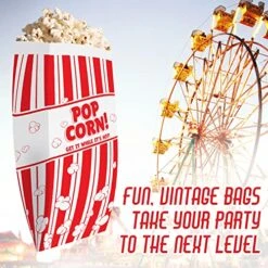 Popcorn Bags Coated For Leak/Tear Resistance. Single Serving 1oz Paper Sleeves In Nostalgic Red/White Design. Great Movie Theme Party Supplies Or For Old Fashioned Carnivals & Fundraisers! (500) -Peugeot Shop 618fuGy9MwL