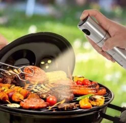 GENERIC Stainless Steel 100ml Oil Sprayer Olive Oil Salad For Cooking Air Fryer BBQ Vinegar Baking Grilling Leak-proof Oil Sprayer Bottle Kitchen Oil Sprayer -Peugeot Shop 618psJe9HaL