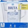 Brita Water Pitcher, Slim, Capacity, Includes One Advanced Filter, White - 5 Cup Size