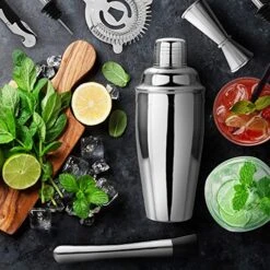 Cocktail Shaker Set Bartender Kit With Stand And Bar Mat | Essential Bar Accessories And Barware For The Home Bar Kit I Mixology Bartending Kit And Drink Mixing Tools -Peugeot Shop 61AM5AjgIHL