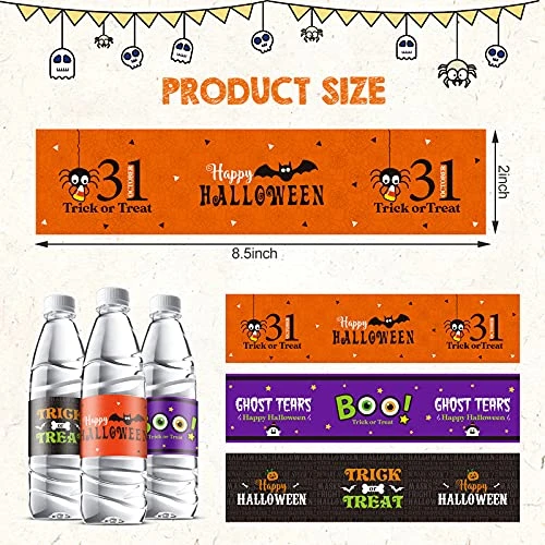 39 Pieces Halloween Water Bottle Labels Waterproof Water Bottle Sticker Wrappers Pumpkin Wrap Around Labels Trick Or Treat Bottle Stickers Party Supplies For Halloween Party Ornaments 2 39 Pieces Halloween Water Bottle Labels Waterproof Water Bottle Sticker Wrappers Pumpkin Wrap Around Labels Trick Or Treat Bottle Stickers Party Supplies For Halloween Party Ornaments - Image 2