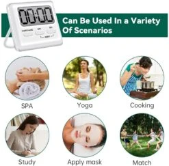 Magnetic Digital Timer, Senbos Kitchen Timers High Decibel Loud Alarm Countdown Timer Digital Timer Event Timer For Cooking, Silent Classroom Timer With Magnetic Back And Large Digits, White 8 Magnetic Digital Timer, Senbos Kitchen Timers High Decibel Loud Alarm Countdown Timer Digital Timer Event Timer For Cooking, Silent Classroom Timer With Magnetic Back And Large Digits, White -Peugeot Shop 61BYje0Kg4L