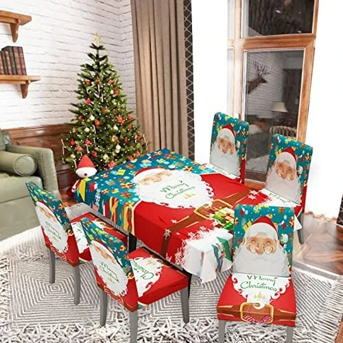 Christmas Festival Table And Chair Coffee Table Tablecloth Dress Up Decoration European And American Christmas Table And Chair Cover Printed Dining Flag I Dust Cloth 3 Christmas Festival Table And Chair Coffee Table Tablecloth Dress Up Decoration European And American Christmas Table And Chair Cover Printed Dining Flag I Dust Cloth - Image 3