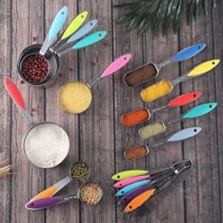 Measuring Cups And Spoons Stainless Steel Set Of 19 Includes 18 Stainless Steel Measuring Cups And Spoons And 1 Leveler Set Liquid Or Dry Measuring Cup And Spoon Set For Dry And Liquid Ingredient -Peugeot Shop 61DlyQXb8kL