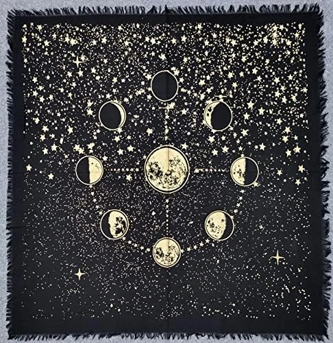 Ltar Cloth 36x36 Inches Moon Phases Celestical Deck Alter Square Wall Hanging Tablecloth Sacred Place Home Décor Moon Faces Premium Tarot Cloth Spirituall 11 Ltar Cloth 36x36 Inches Moon Phases Celestical Deck Alter Square Wall Hanging Tablecloth Sacred Place Home Décor Moon Faces Premium Tarot Cloth Spirituall - Image 11