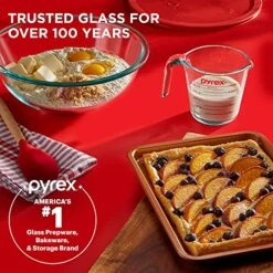Pyrex Smart Essentials 3-Piece Glass Prep Set, 4-QT Glass Mixing Bowl With Lid And 2-Cup Measuring Cup, Dishwasher, Microwave And Freezer Safe, Essential Kitchen Tools -Peugeot Shop 61FmLyZVtrL