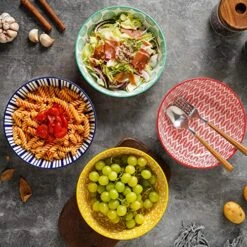 Ceramic 50 Ounce Pasta Bowls Set Of 4, 8.6 Inch Large Salad Bowls, Wide And Shallow Porcelain Soup Bowls, Stackable Serving Bowls, Microwave Dishwasher Safe, Christmas Gift, Assorted Colors 11 Ceramic 50 Ounce Pasta Bowls Set Of 4, 8.6 Inch Large Salad Bowls, Wide And Shallow Porcelain Soup Bowls, Stackable Serving Bowls, Microwave Dishwasher Safe, Christmas Gift, Assorted Colors -Peugeot Shop 61FwgFVlHuL