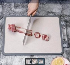 Double Sided Cutting Board,Stainless Steel Cutting Board For Kitchen,Large Size 17.8" X 12.2",Cutting Board For Meat,Cutting Board With Knife Sharpener 9 Double Sided Cutting Board,Stainless Steel Cutting Board For Kitchen,Large Size 17.8" X 12.2",Cutting Board For Meat,Cutting Board With Knife Sharpener -Peugeot Shop 61FyqpryUEL