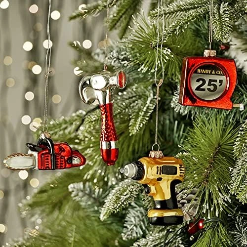 Christmas Glass Ornaments, Hand Crafted Butterfly, Trowel, Wheelbarrow, Watering Can Tools Ornaments Set For Christmas Tree, Traditional Xmas Decorations Gifts, 4pcs 12 Christmas Glass Ornaments, Hand Crafted Butterfly, Trowel, Wheelbarrow, Watering Can Tools Ornaments Set For Christmas Tree, Traditional Xmas Decorations Gifts, 4pcs - Image 12