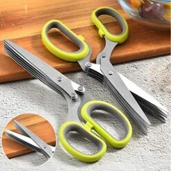 Kitchen Herb Scissors Kitchen Chopping Shear Mince & Snip Herbs Easy & Safe To Store Use With Basil Thyme Parsley & More Dishwasher Safe Baoludz -Peugeot Shop 61JBIBfdzYL
