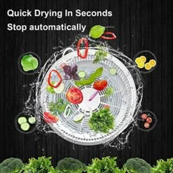 Salad Spinner Dryer Washer, Electric Salad Spinner Professional Kitchen Gadgets With Bowl And Colander, USB Electric Chargeble Lettuce Cleaner And Dryer (Color : Brass) 12 Salad Spinner Dryer Washer, Electric Salad Spinner Professional Kitchen Gadgets With Bowl And Colander, USB Electric Chargeble Lettuce Cleaner And Dryer (Color : Brass) -Peugeot Shop 61K0j5BzSgL